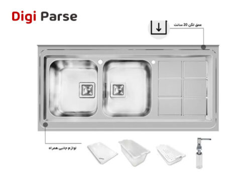 قیمت سینک ظرفشویی روکار اخوان کد 502