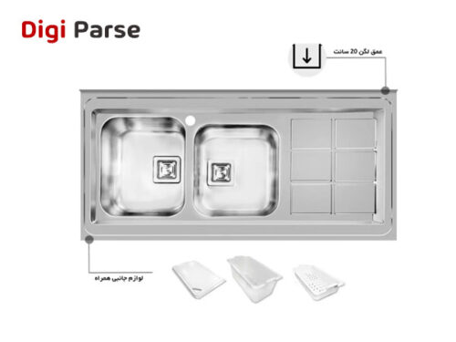 قیمت سینک ظرفشویی روکار اخوان کد 503S