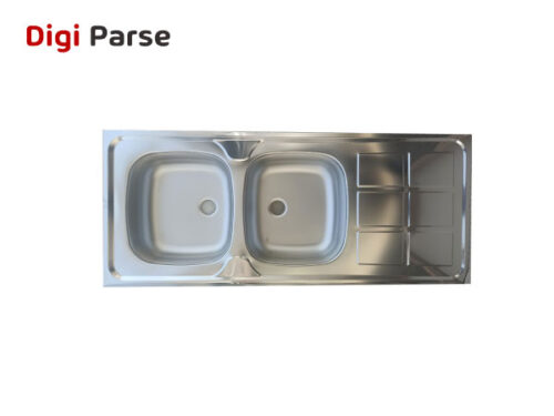 قیمت سینک معمولی اخوان دو لگن مدل 50*120 (6cr)