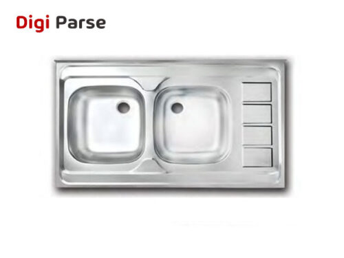 قیمت سینک معمولی اخوان دو لگن مدل 60*100 (4cr)