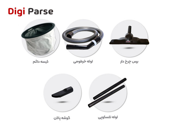 خرید جاروبرقی سطلی سپاهان جارو مدل پی اكو