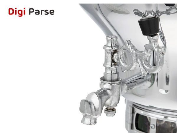 فروش سماور گازسوز عالی نسب مدل نقشینه سیمین ظرفیت 6 لیتر