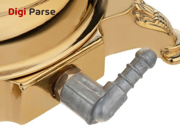 خرید سماور گازی عالی نسب مدل نقشینه نفیس طلائی گنجایش 6 لیتر