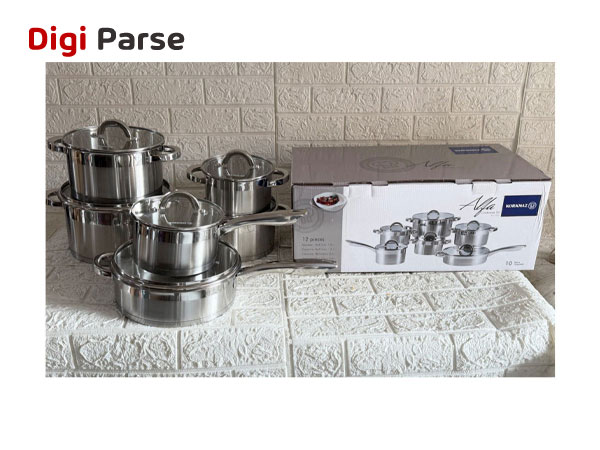 قیمت قابلمه استیل 12پارچه کرکماز کد A1700